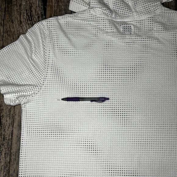 Guess Logo Short Sleeve Mesh Hooded Pullover Tee Shirt Mens Size 2XL - Picture 8 of 9